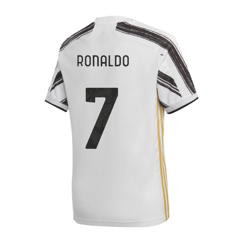 2020-2021 Juventus Adidas Home Football Shirt (Ronaldo 7)