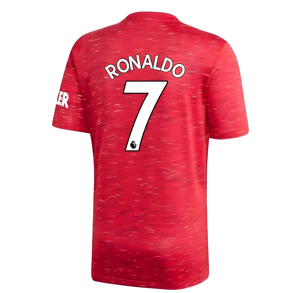 '20-'21 Man Utd Adidas Home Football Shirt (Kids) (Ronaldo 7) Polyester Cristiano Ronaldo Manchester United Unisex Kids Red Size 9-10