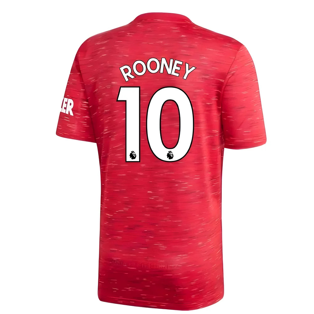 '20-'21 Man Utd Adidas Home Football Shirt (Kids) (Rooney 10) Polyester Wayne Rooney Manchester United Unisex Kids Red Size 9-10