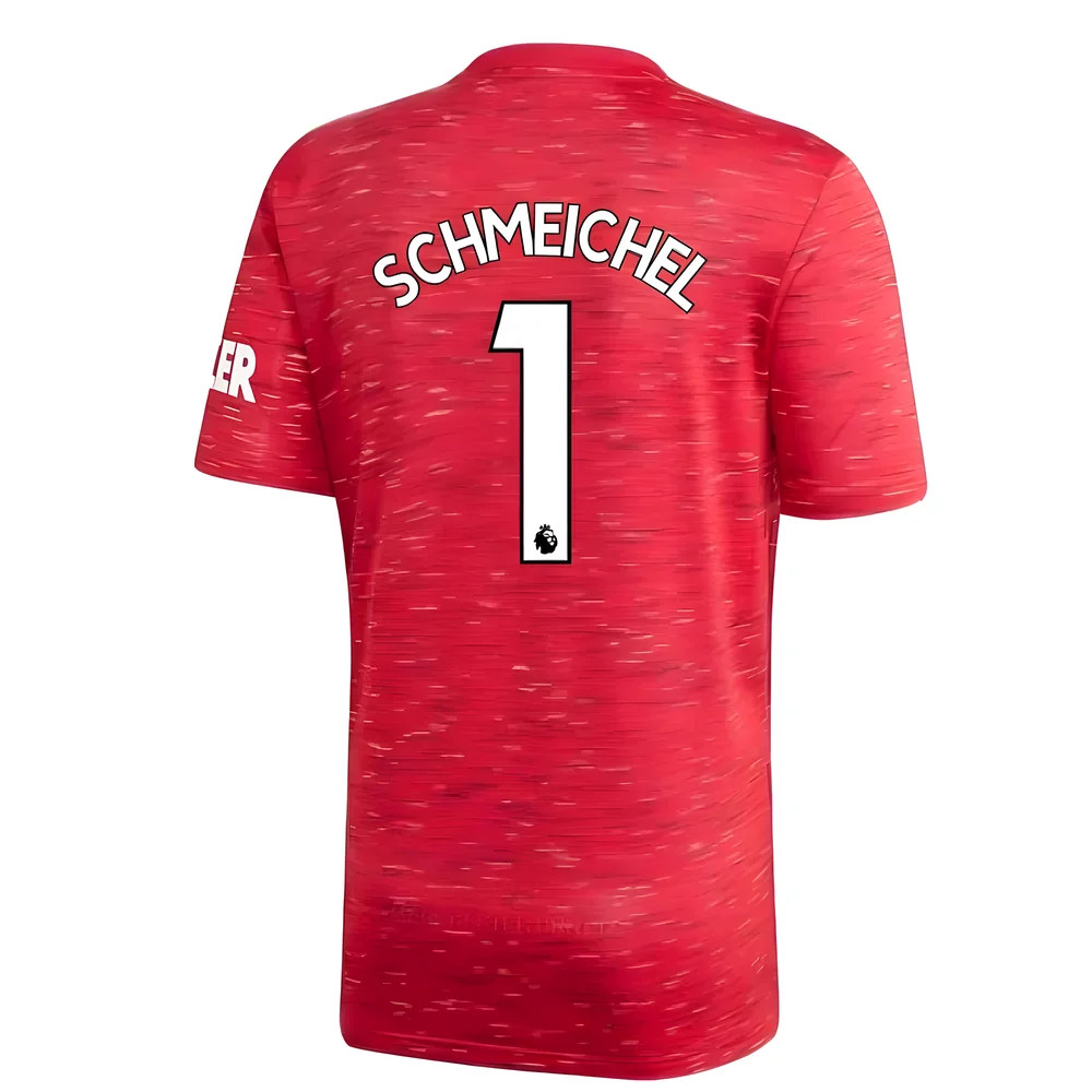 '20-'21 Man Utd Adidas Home Football Shirt (Kids) (Schmeichel 1) 9-10 Polyester Peter Schmeichel Manchester United Unisex Kids Red Size 15-16