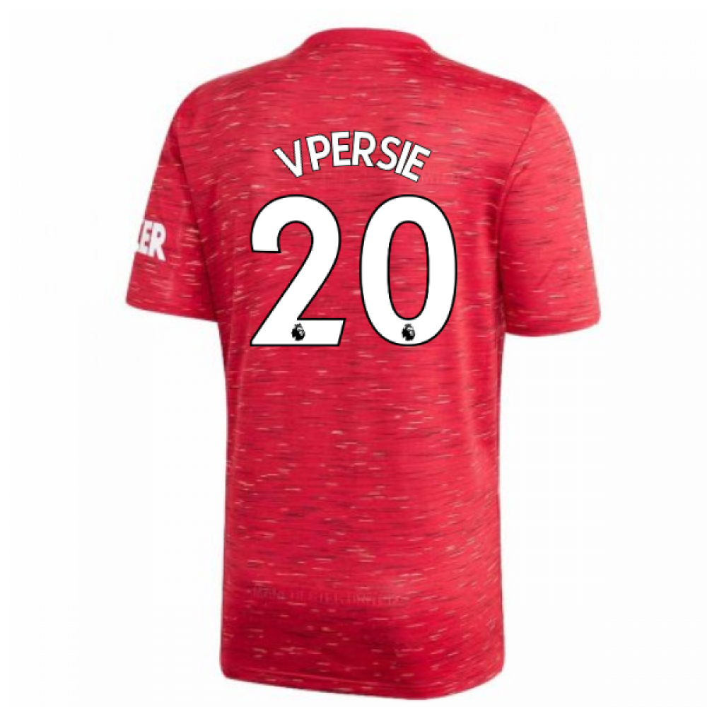 '20-'21 Man Utd Adidas Home Football Shirt (Kids) (V.persie 20) Polyester Robin Van Persie Manchester United Unisex Kids Red Size 9-10
