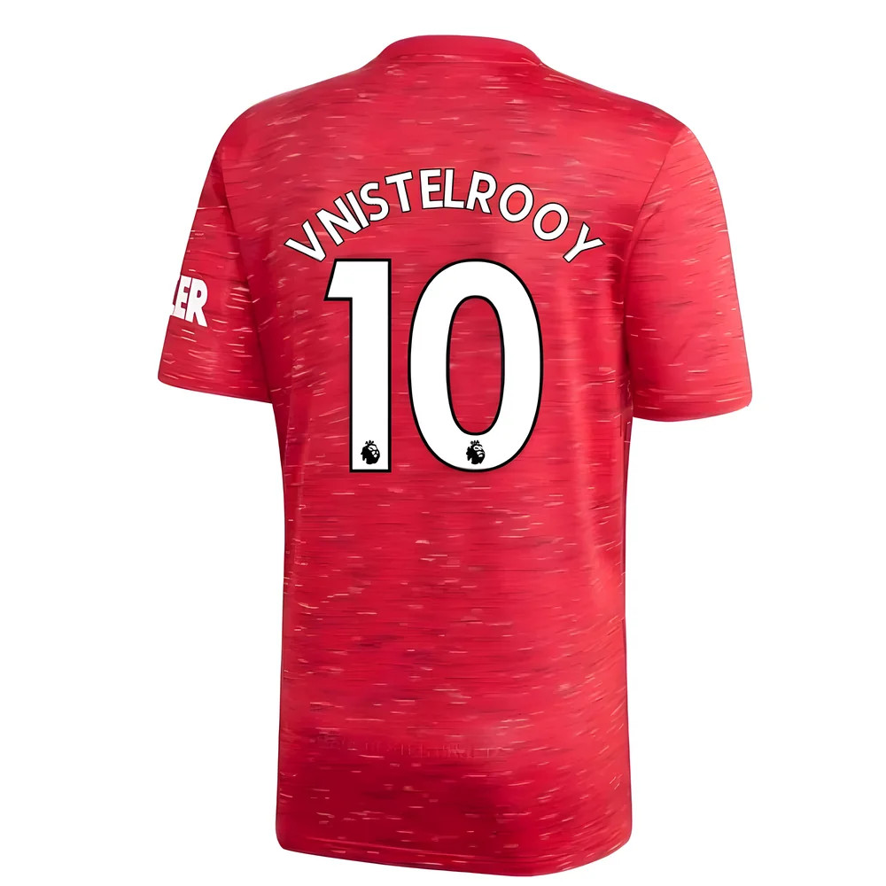 '20-'21 Man Utd Adidas Home Football Shirt (V.nistelrooy 10) Polyester Ruud Van Nistelrooy Manchester United Men's Red 4XL