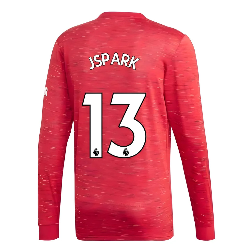 '20-'21 Man Utd Adidas Home Long Sleeve Shirt (J.s.park 13) Polyester Park Ji Sung Manchester United Men's Red Medium