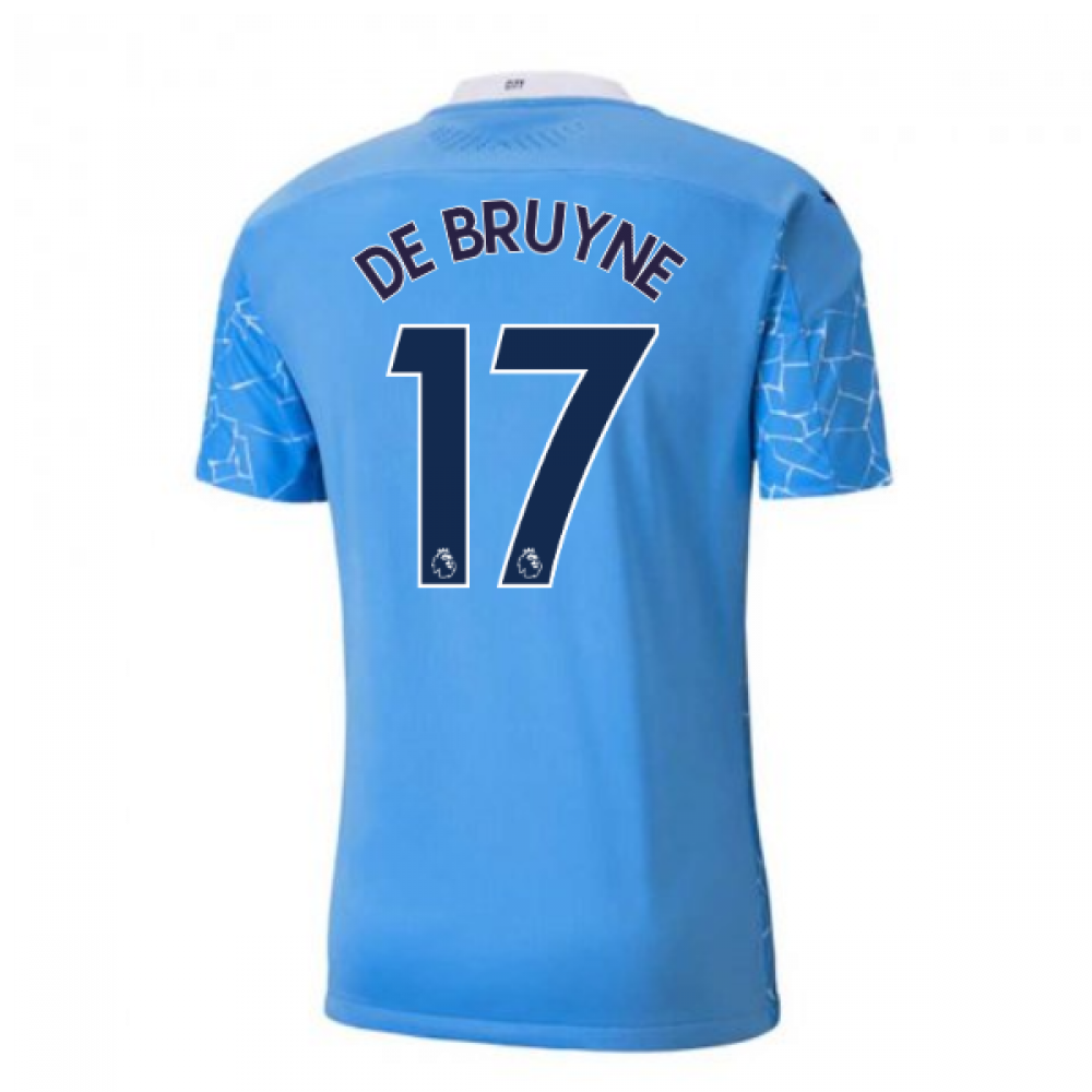 2020 2021 Manchester City Puma Home Authentic Football Shirt De Bruyne 17