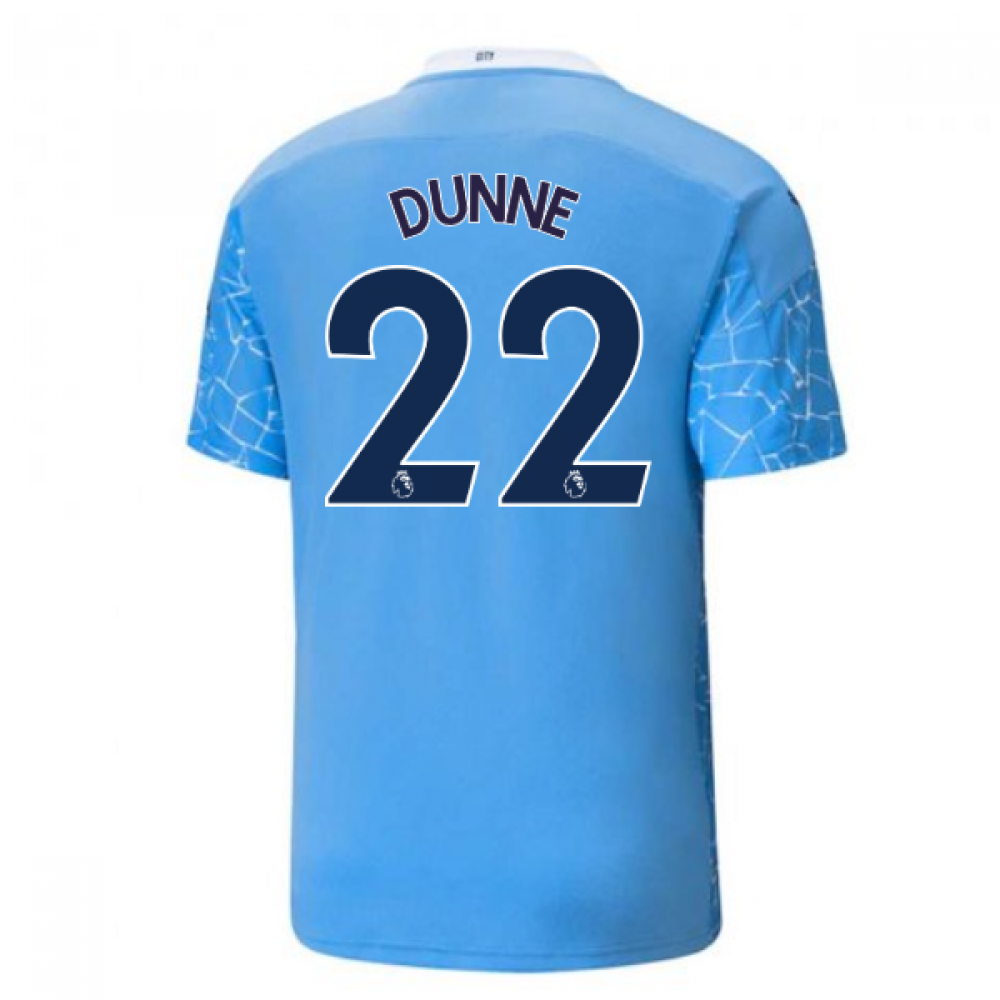 2020-2021 manchester city puma home football shirt (dunne 22)