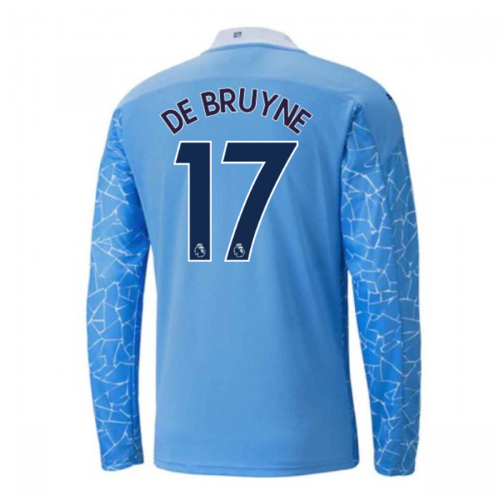 Click to view product details and reviews for 2020 2021 Manchester City Puma Home Long Sleeve Shirt De Bruyne 17.