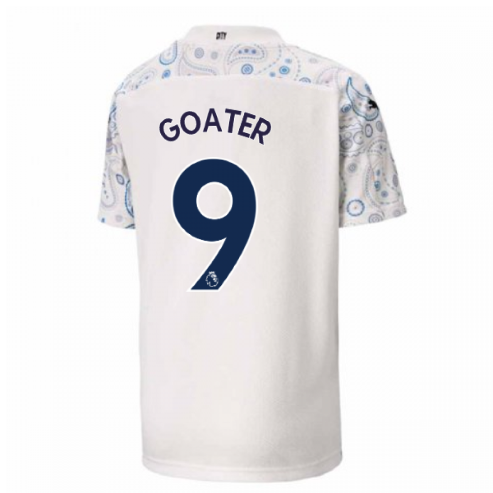 2020-2021 manchester city puma third football shirt (kids) (goater 9)