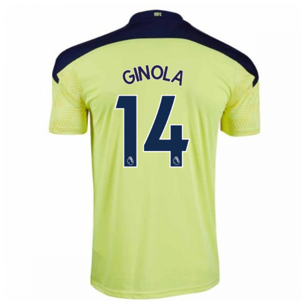 '20-'21 Newcastle Away Football Shirt (Ginola 14) Polyester David Ginola Made By: Puma Men's Yellow Medium