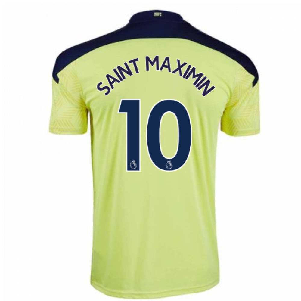 '20-'21 Newcastle Away Football Shirt (Saint Maximin 10) Polyester Allan Saint-Maximin Made By: Puma Men's Yellow Medium