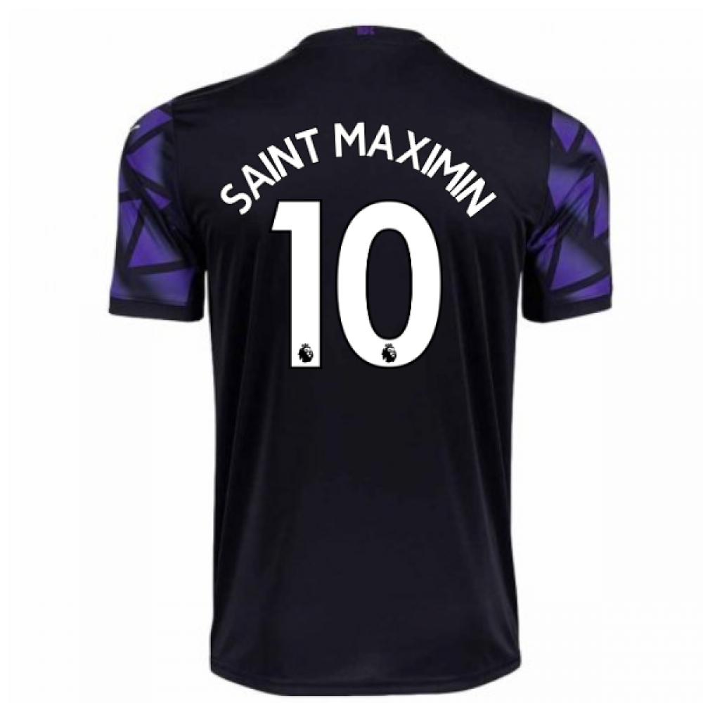 '20-'21 Newcastle Third Football Shirt (Saint Maximin 10) Polyester Allan Saint-Maximin Made By: Puma Men's Purple Large