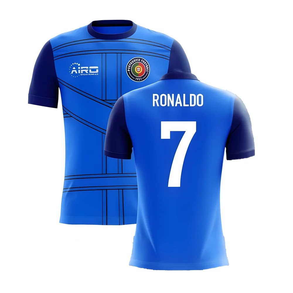 '25-'26 Portugal Airo Concept 3Rd Shirt (Ronaldo 7) Polyester Made By: Airo Sportswear Men's Blue Extra Large