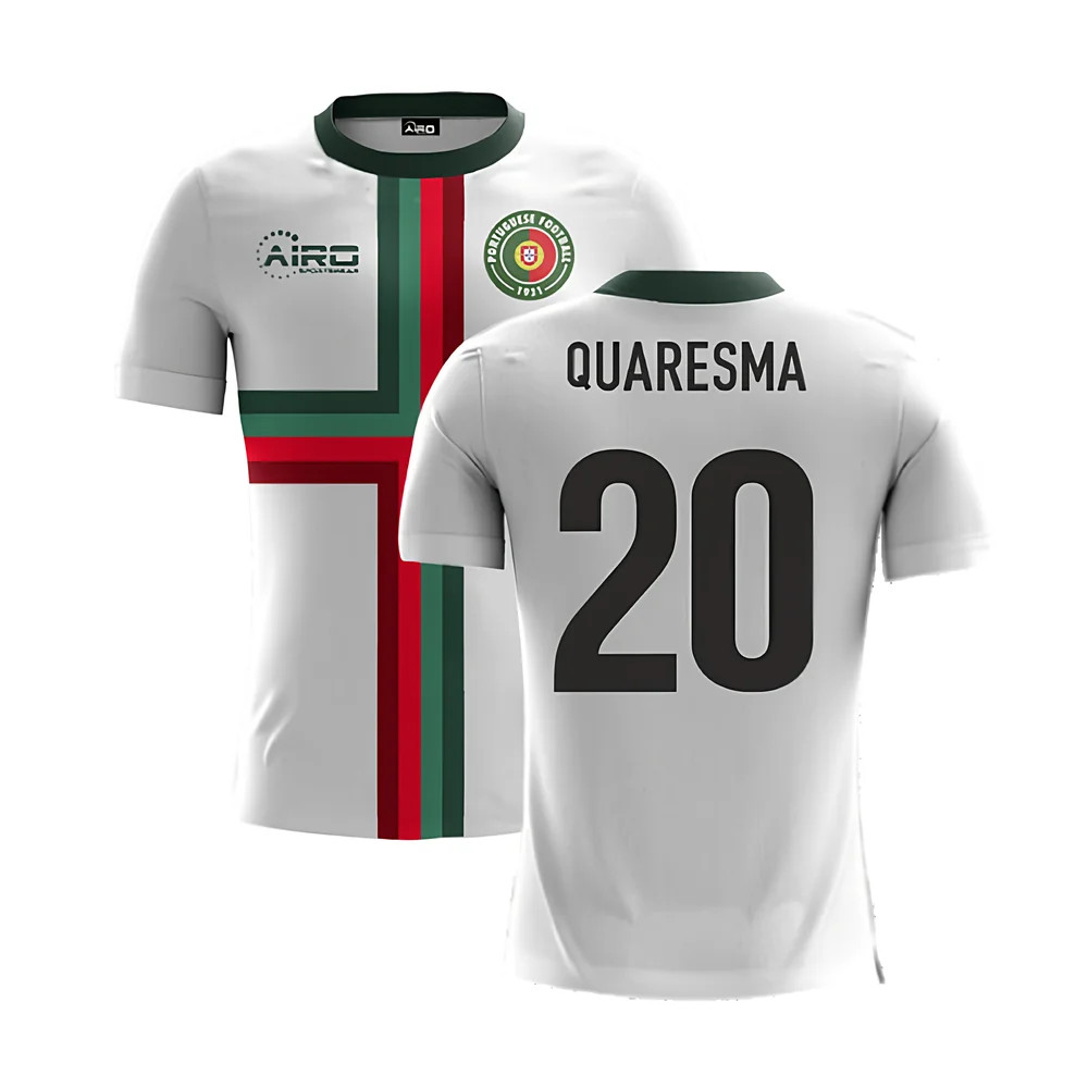 '25-'26 Portugal Airo Concept Away Shirt (Quaresma 20) Polyester Made By: Airo Sportswear Men's White 3XL