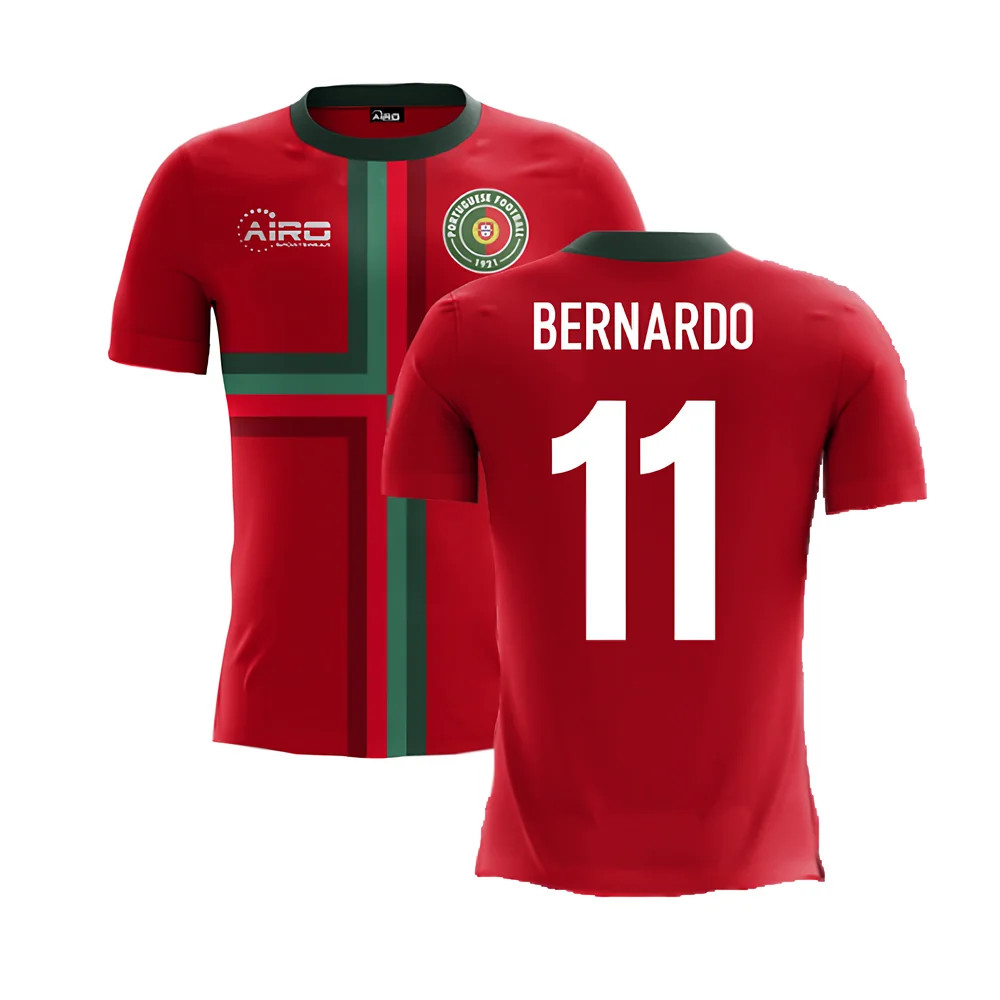 '25-'26 Portugal Airo Concept Home Shirt (Bernardo 11) Polyester Made By: Airo Sportswear Men's Red 3XL