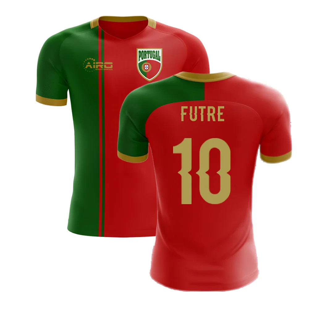 '25-'26 Portugal Flag Home Concept Football Shirt (Futre 10) Polyester Made By: Airo Sportswear Men's Red 5XL