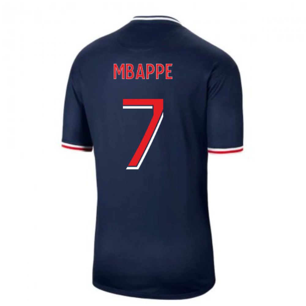 2020-2021 PSG Home Nike Football Shirt (Mbappe 7)