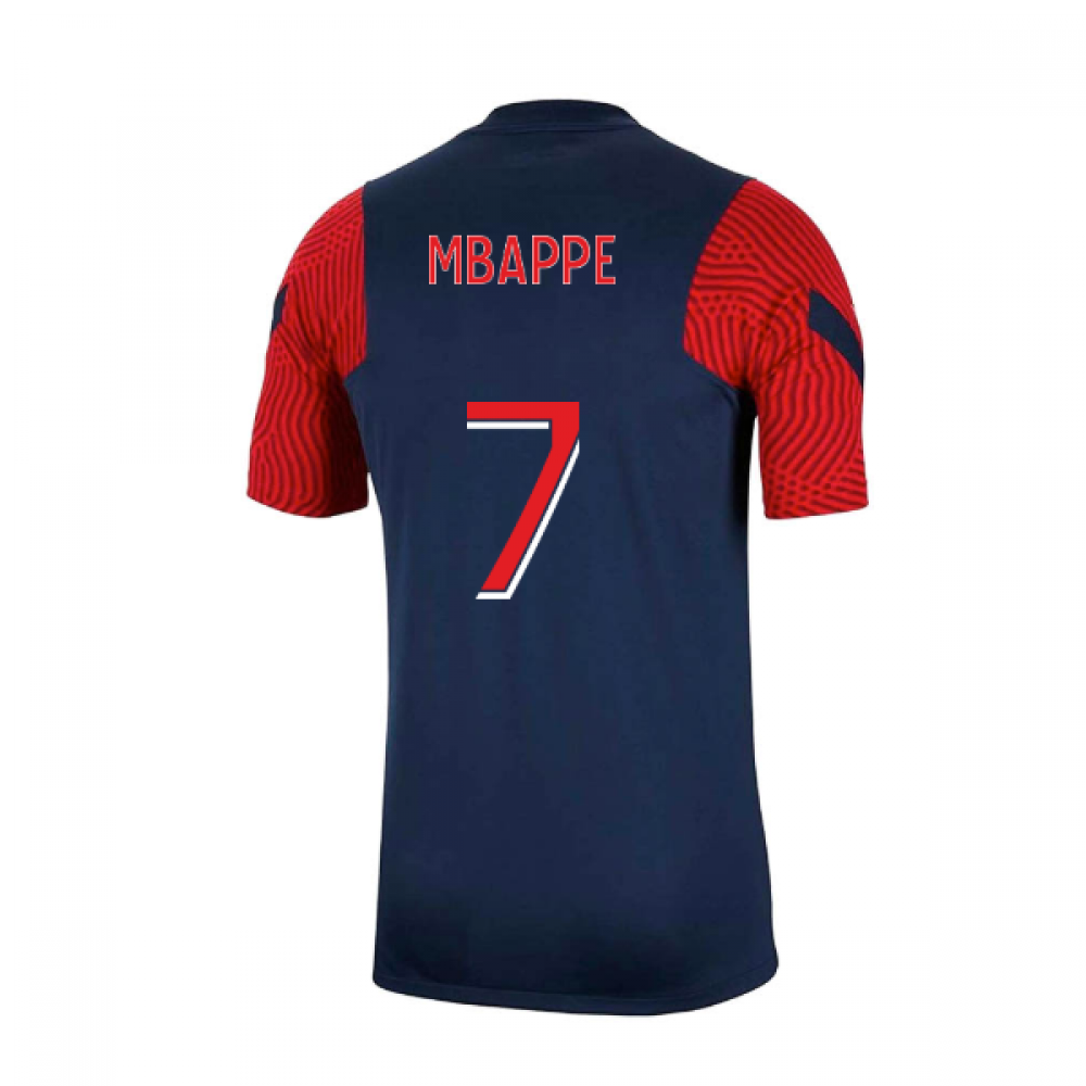 2020-2021 PSG Nike Strike Training Shirt (Navy) (MBAPPE 7)