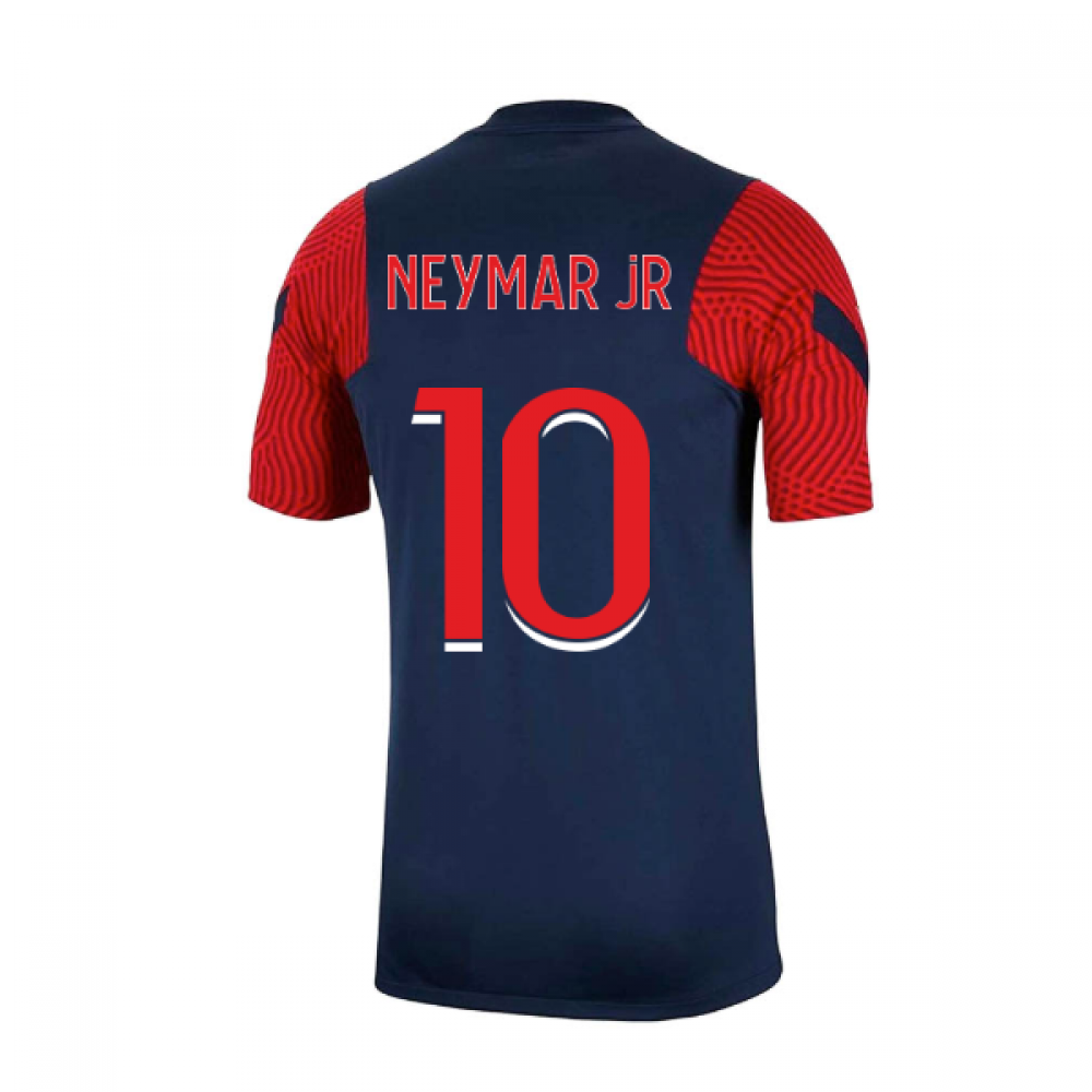 2020-2021 PSG Nike Strike Training Shirt (Navy) (NEYMAR JR 10)