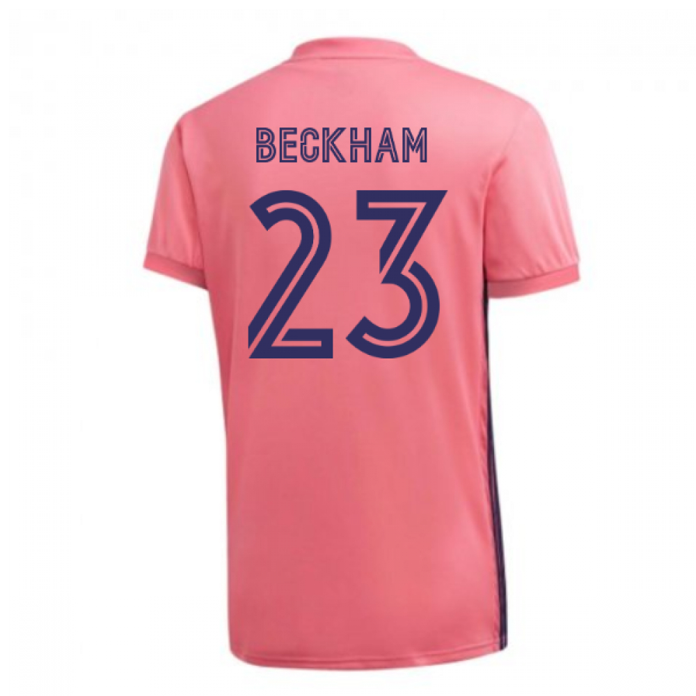 '20-'21 Real Madrid Adidas Away Football Shirt (Beckham 23) Polyester David Beckham Men's Pink Xxl