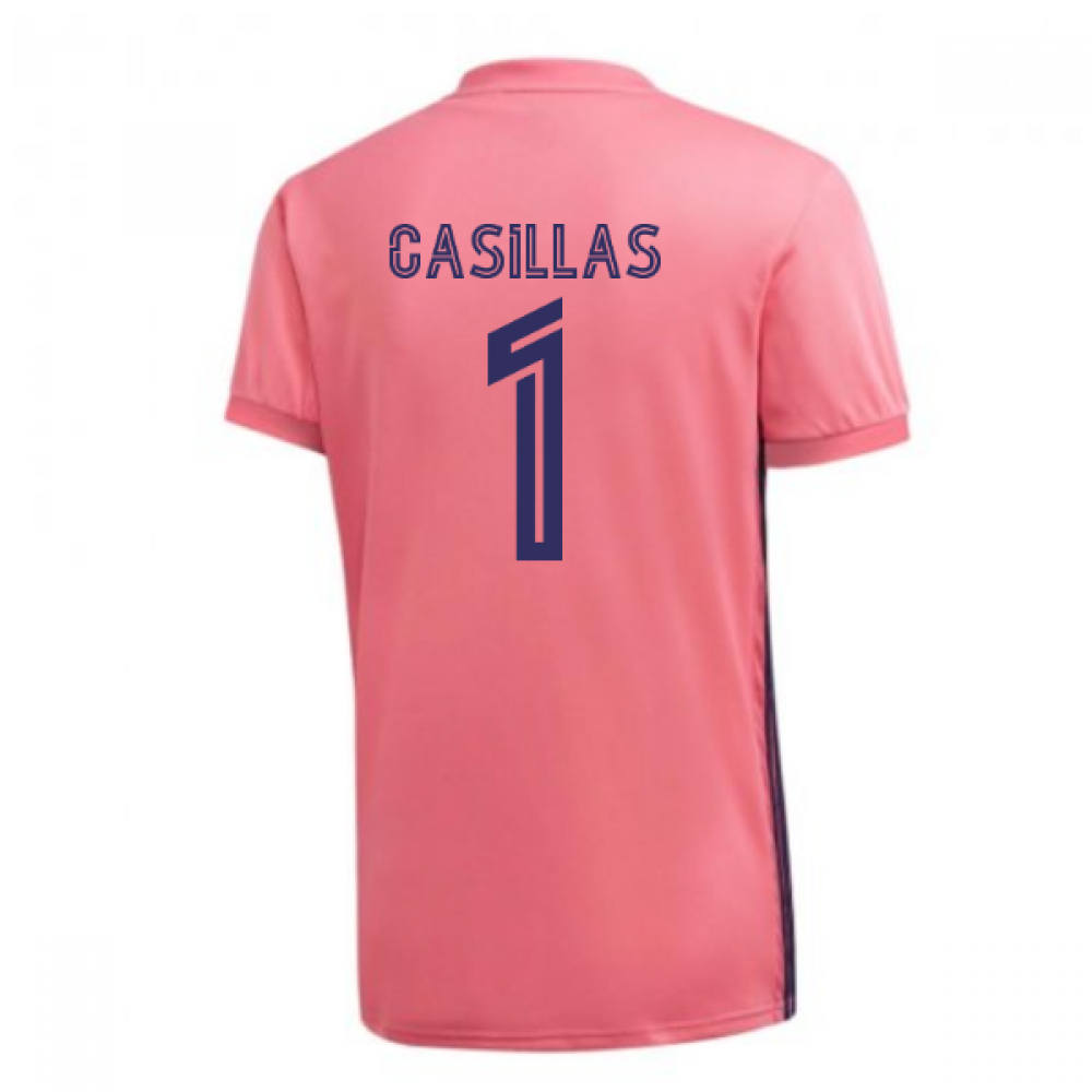 '20-'21 Real Madrid Adidas Away Football Shirt (Casillas 1) Polyester Iker Casillas Men's Pink Xxl