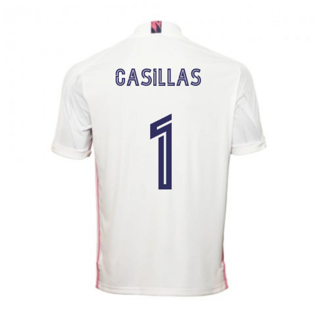 '20-'21 Real Madrid Adidas Home Football Shirt (Casillas 1) Polyester Iker Casillas Men's White 3XL