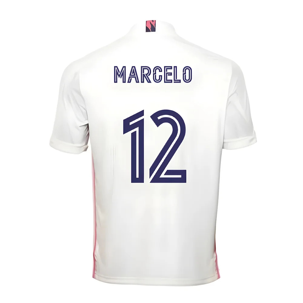 '20-'21 Real Madrid Adidas Home Football Shirt (Marcelo 12) Polyester Men's White 3XL