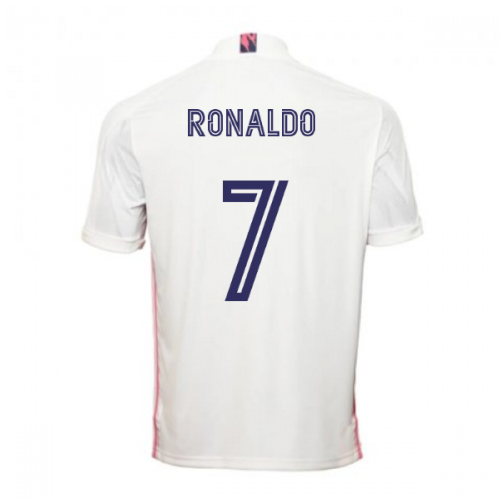 '20-'21 Real Madrid Adidas Home Football Shirt (Ronaldo 7) Polyester Cristiano Ronaldo Men's White 3XL