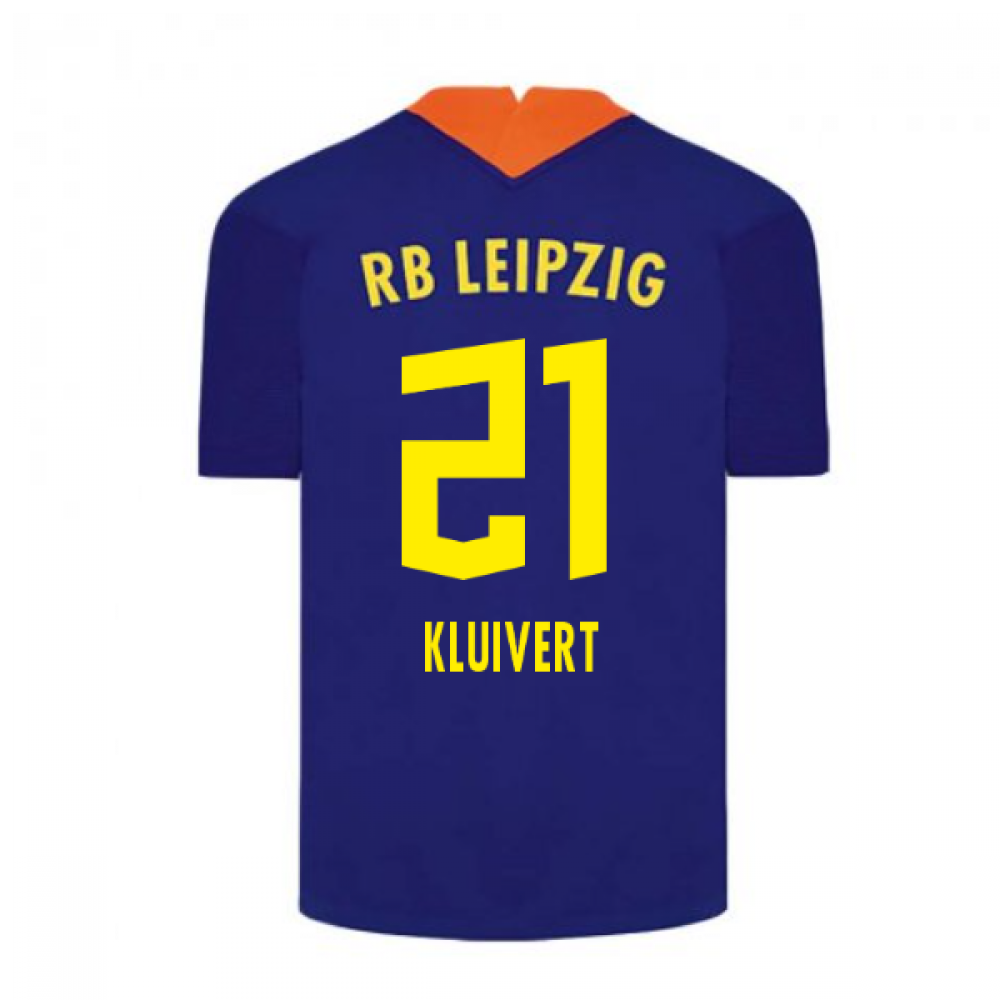 2020-2021 red bull leipzig away nike football shirt (kluivert 21)