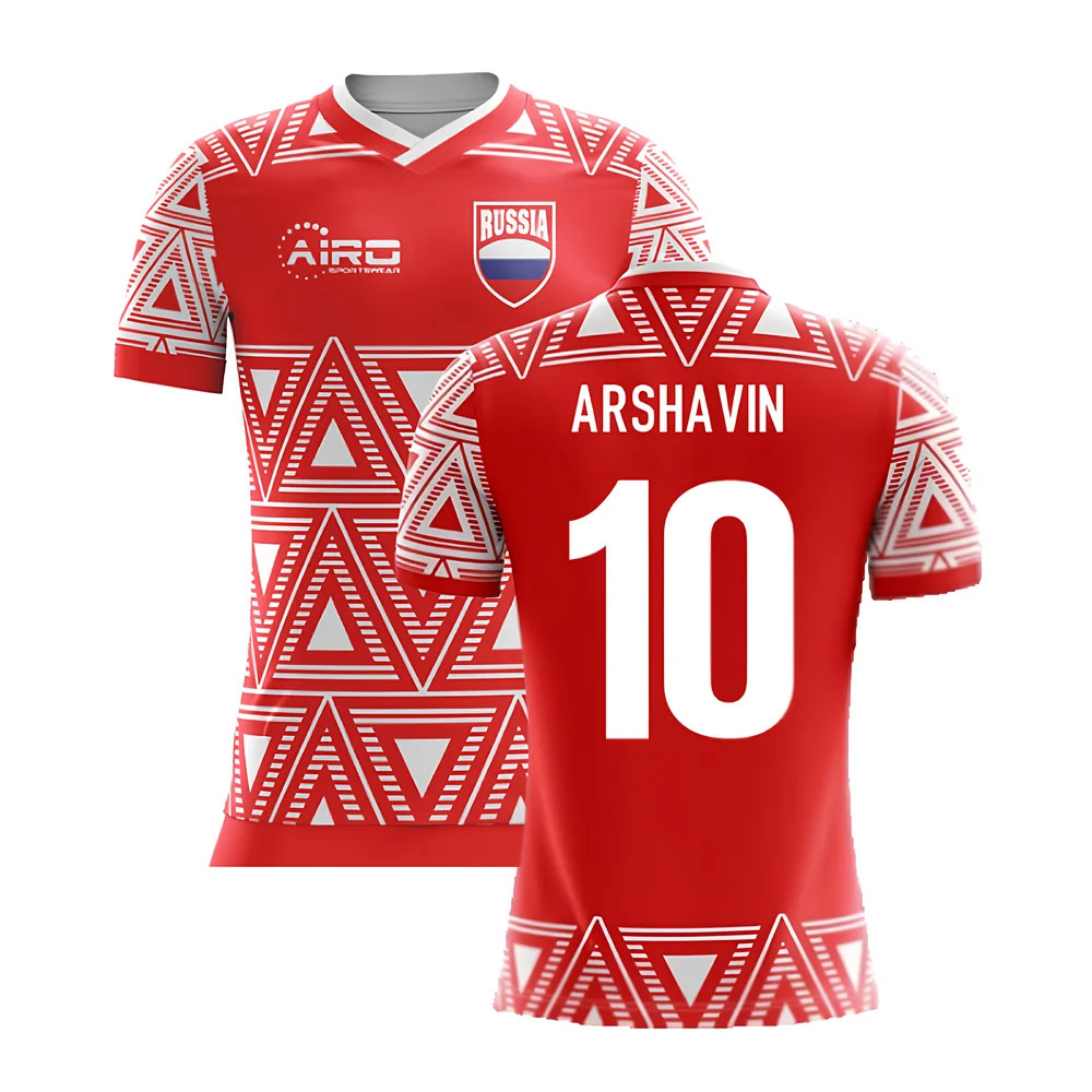 '25-'26 Russia Airo Concept Home Shirt (Arshavin 10) Polyester Made By: Airo Sportswear Men's Red 4XL