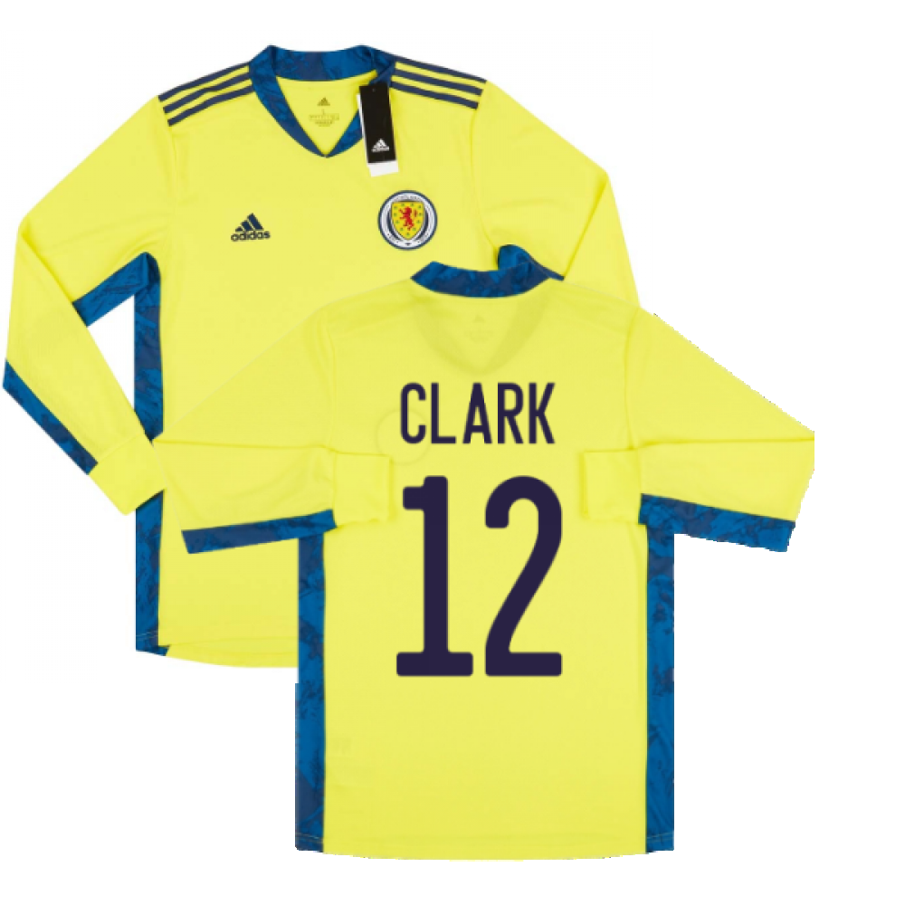 2020-2021 scotland ls goalkeeper shirt (yellow) (clark 12)