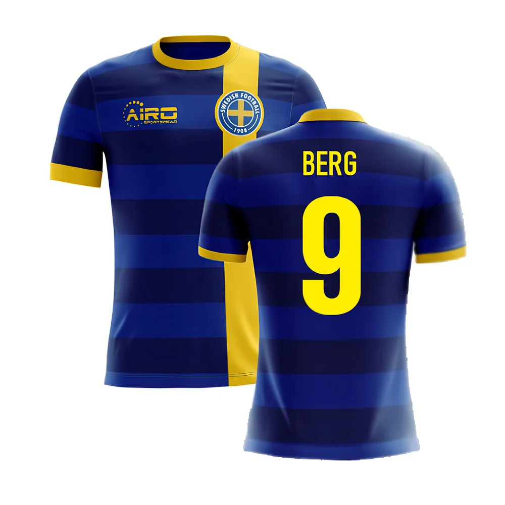'25-'26 Sweden Airo Concept Away Shirt (Berg 9) Polyester Made By: Airo Sportswear Men's Blue 3XL
