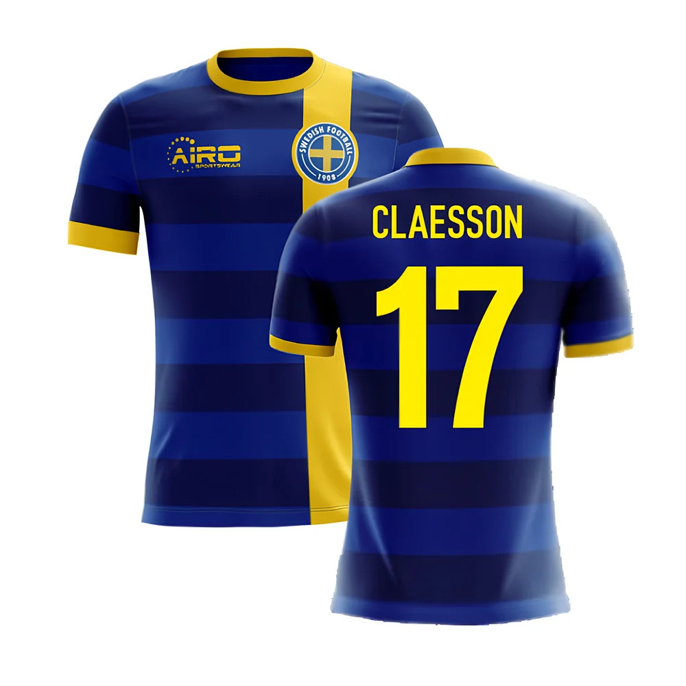 '25-'26 Sweden Airo Concept Away Shirt (Claesson 17) Polyester Made By: Airo Sportswear Men's Blue 3XL