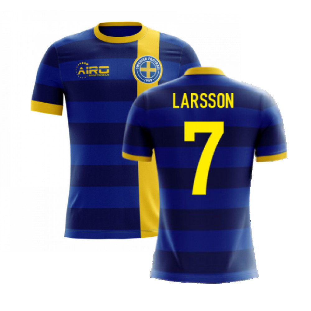 '25-'26 Sweden Airo Concept Away Shirt (Larsson 7) Polyester Made By: Airo Sportswear Men's Blue 4XL