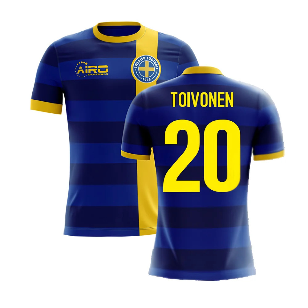 '25-'26 Sweden Airo Concept Away Shirt (Toivonen 20) Polyester Made By: Airo Sportswear Men's Blue 4XL