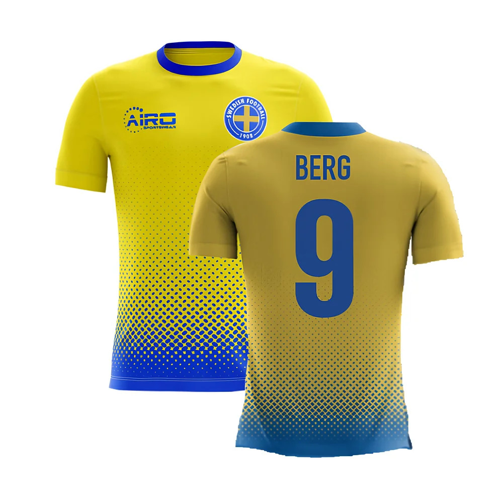 '25-'26 Sweden Airo Concept Home Shirt (Berg 9) Polyester Made By: Airo Sportswear Men's Yellow 4XL
