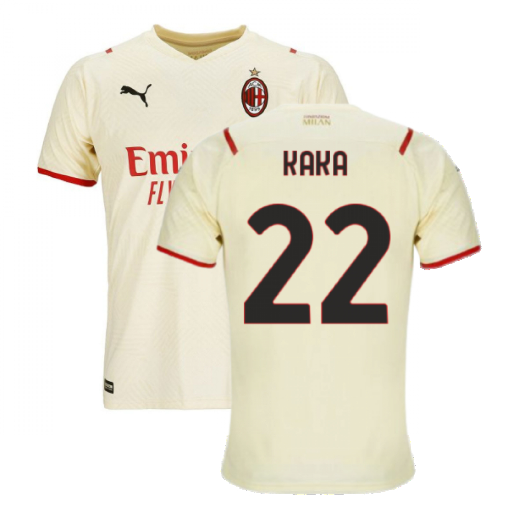 '21-'22 Ac Milan Away Shirt (Kaka 22) Polyester Made By: Puma Men's White Xxl