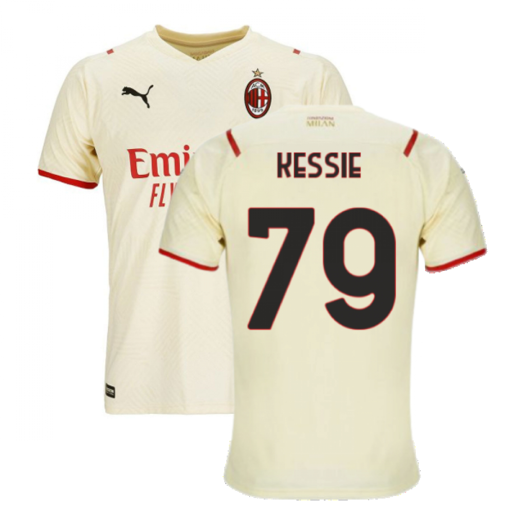 '21-'22 Ac Milan Away Shirt (Kessie 79) Polyester Franck Kessie Made By: Puma Men's White Xxl