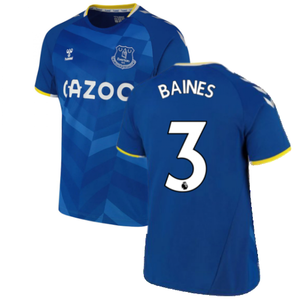 '21-'22 Everton Home Shirt (Baines 3) Polyester Leighton Baines Made By: Umbro Men's Blue 3XL