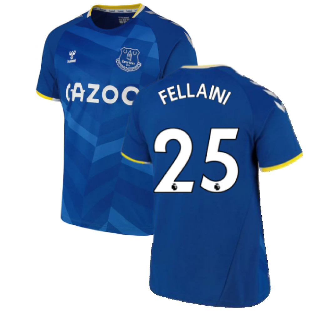 '21-'22 Everton Home Shirt (Fellaini 25) Polyester Marouane Fellaini Made By: Umbro Men's Blue 3XL