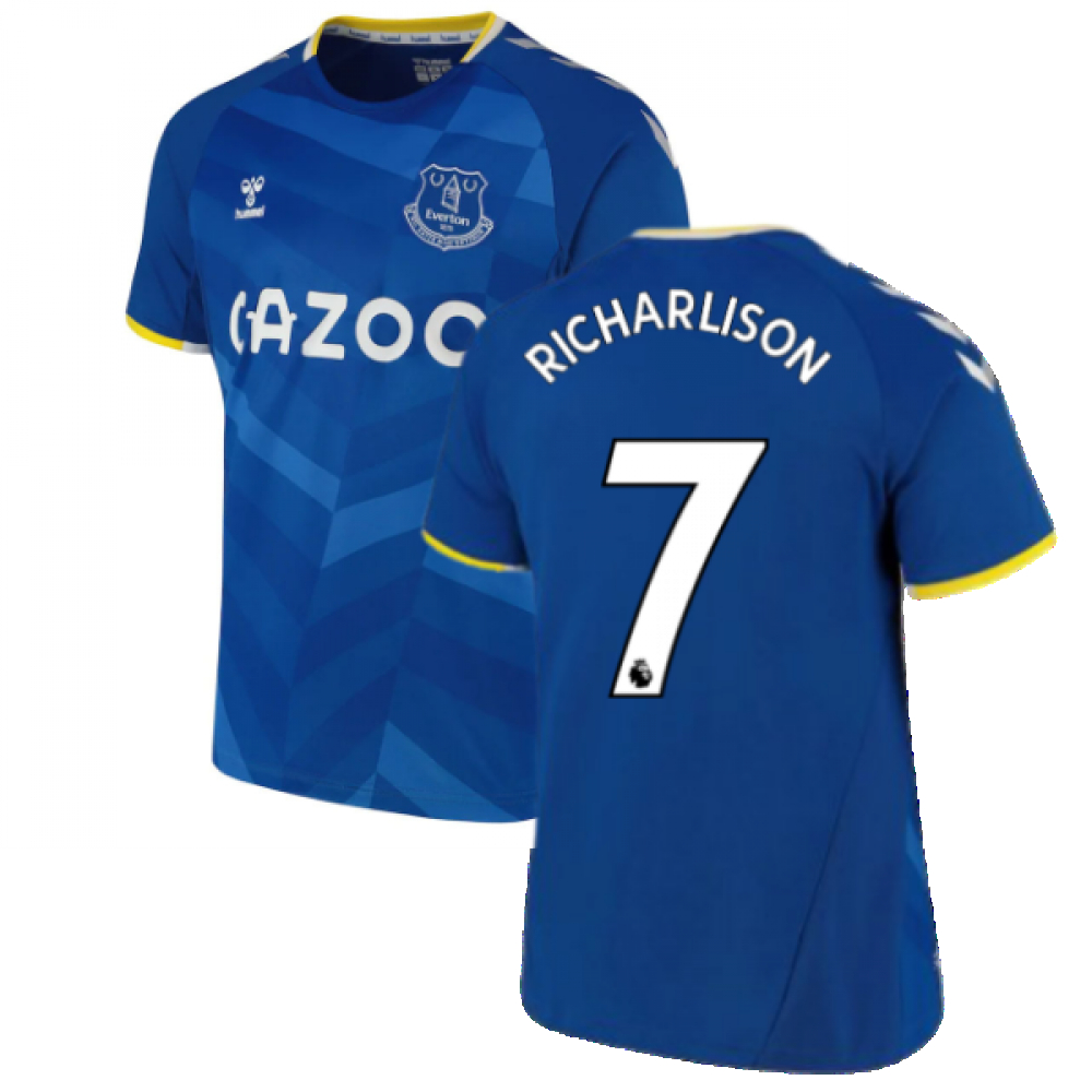'21-'22 Everton Home Shirt (Richarlison 7) Polyester Made By: Umbro Men's Blue 3XL