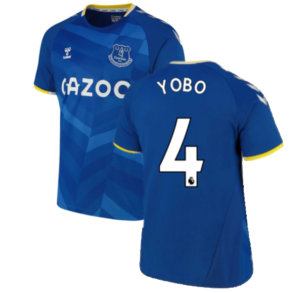 '21-'22 Everton Home Shirt (Yobo 4) Polyester Joseph Yobo Made By: Umbro Men's Blue 3XL