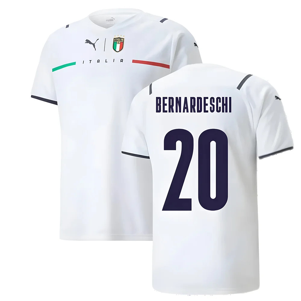 '21-'22 Italy Away Shirt (Bernardeschi 20) Polyester Federico Bernardeschi Made By: Puma Men's White Xxl