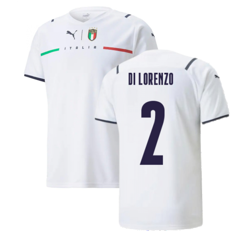 '21-'22 Italy Away Shirt (Di Lorenzo 2) Polyester Giovanni Di Lorenzo Made By: Puma Men's White Xxl