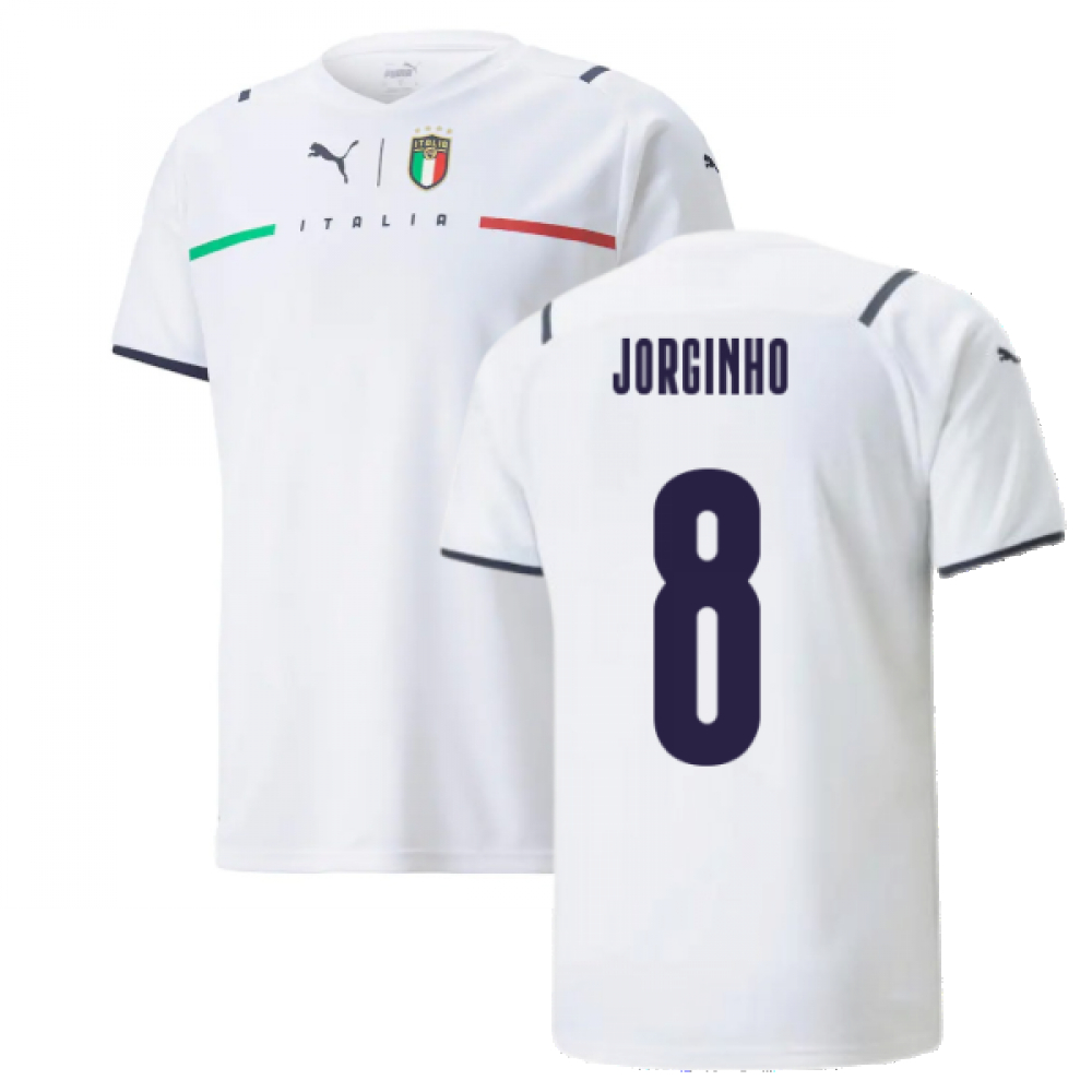 '21-'22 Italy Away Shirt (Jorginho 8) Polyester Made By: Puma Men's White Xxl