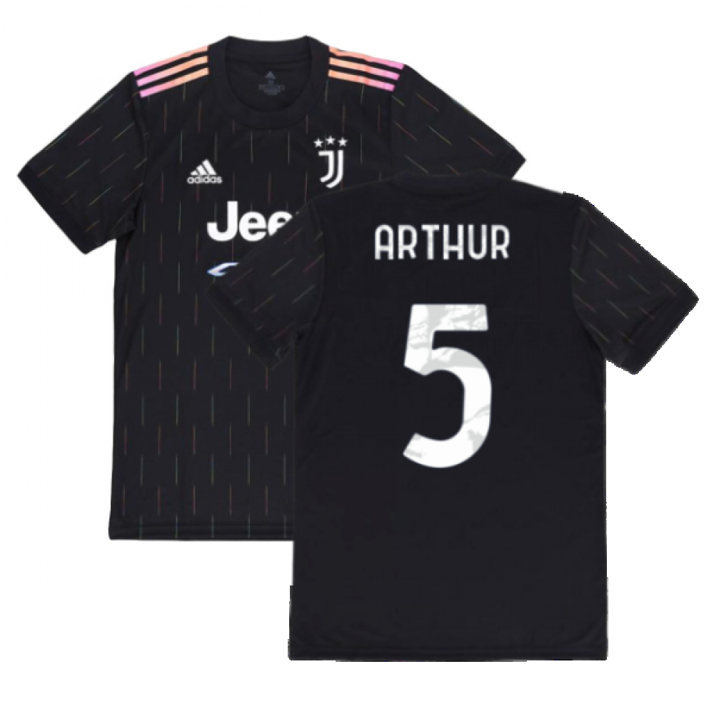 '21-'22 Juventus Away Shirt (Arthur 5) Polyester Made By: Adidas Men's Black Xxl
