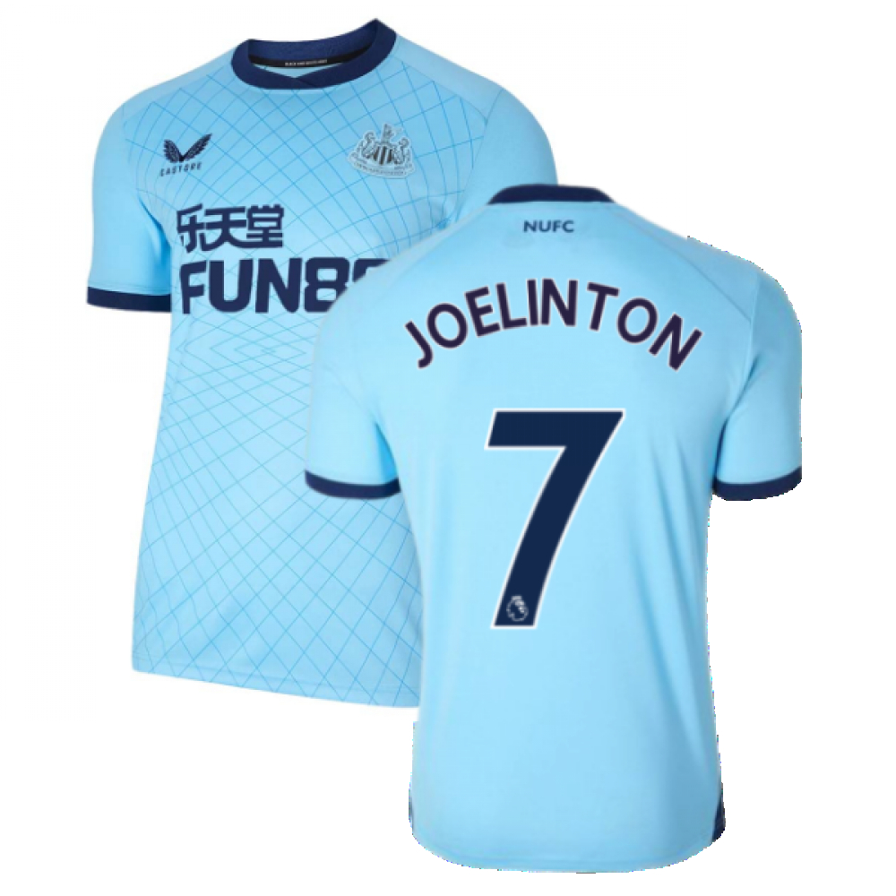 '21-'22 Newcastle United Third Shirt (Joelinton 7) Polyester Made By: Castore Men's Blue Xxl