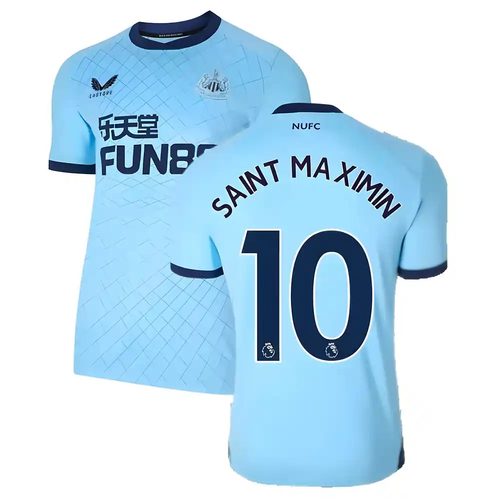 '21-'22 Newcastle United Third Shirt (Saint Maximin 10) Polyester Allan Saint Maximin Made By: Castore Men's Blue Large