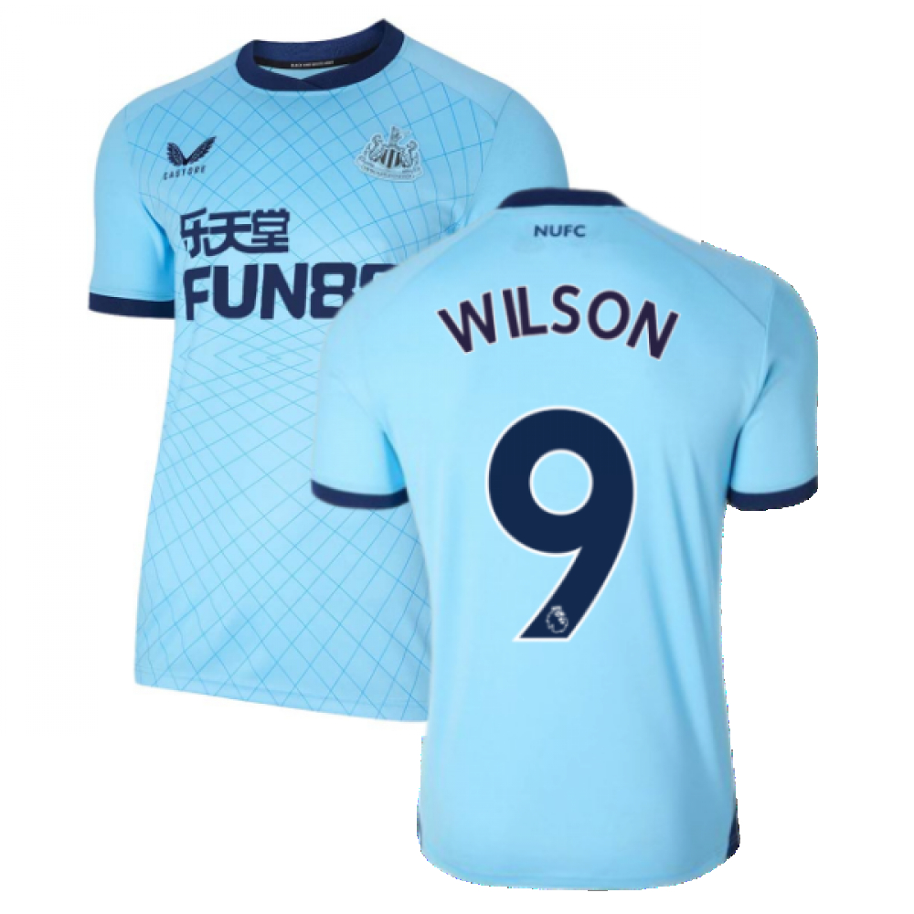 '21-'22 Newcastle United Third Shirt (Wilson 9) Polyester Callum Wilson Made By: Castore Men's Blue Medium