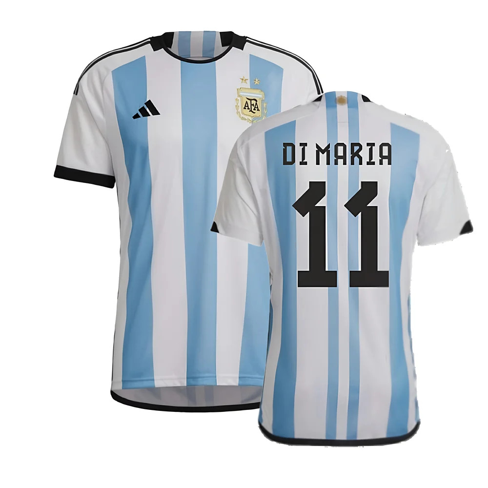 '22-'23 Argentina Home Shirt (Di Maria 11) Polyester Angel Di Maria Made By: Adidas Men's White Medium