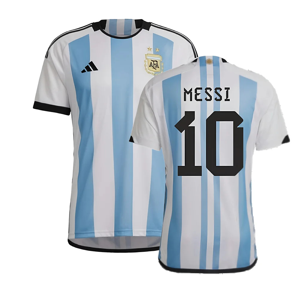 '22-'23 Argentina Home Shirt (Messi 10) Polyester Lionel Messi Made By: Adidas Men's White 3XL