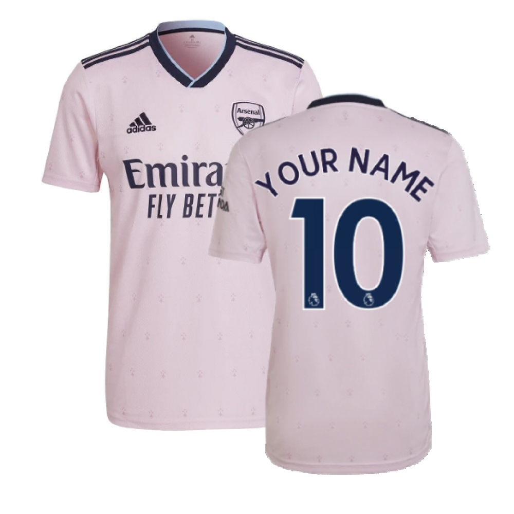 '22-'23 Arsenal Third Shirt (Your Name) Polyester Made By: Adidas Men's Pink 3XL